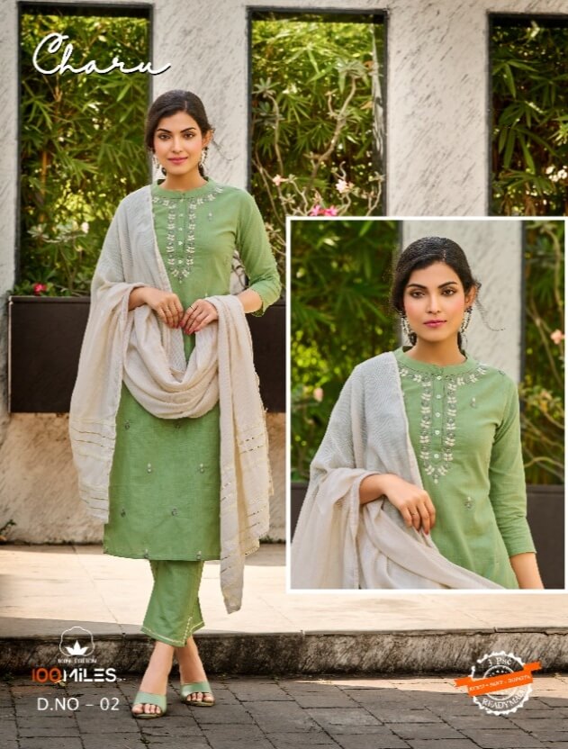 100Miles Charu Cotton Partywear Wholesale Dress Catalog collection 2