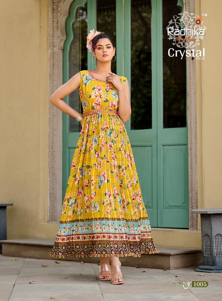 Radhika Lifestyle Crystal Vol 1 Gowns Catalog collection 1