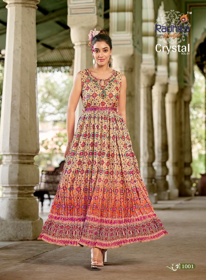 Radhika Lifestyle Crystal Vol 1 Gowns Catalog collection 5