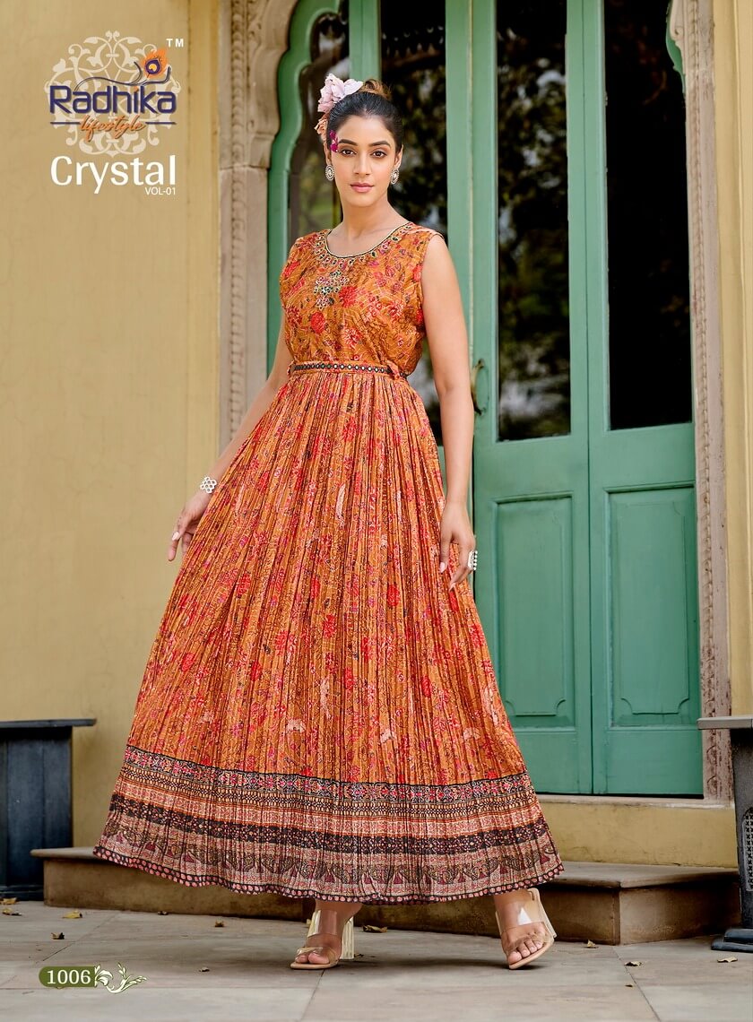 Radhika Lifestyle Crystal Vol 1 Gowns Catalog collection 6