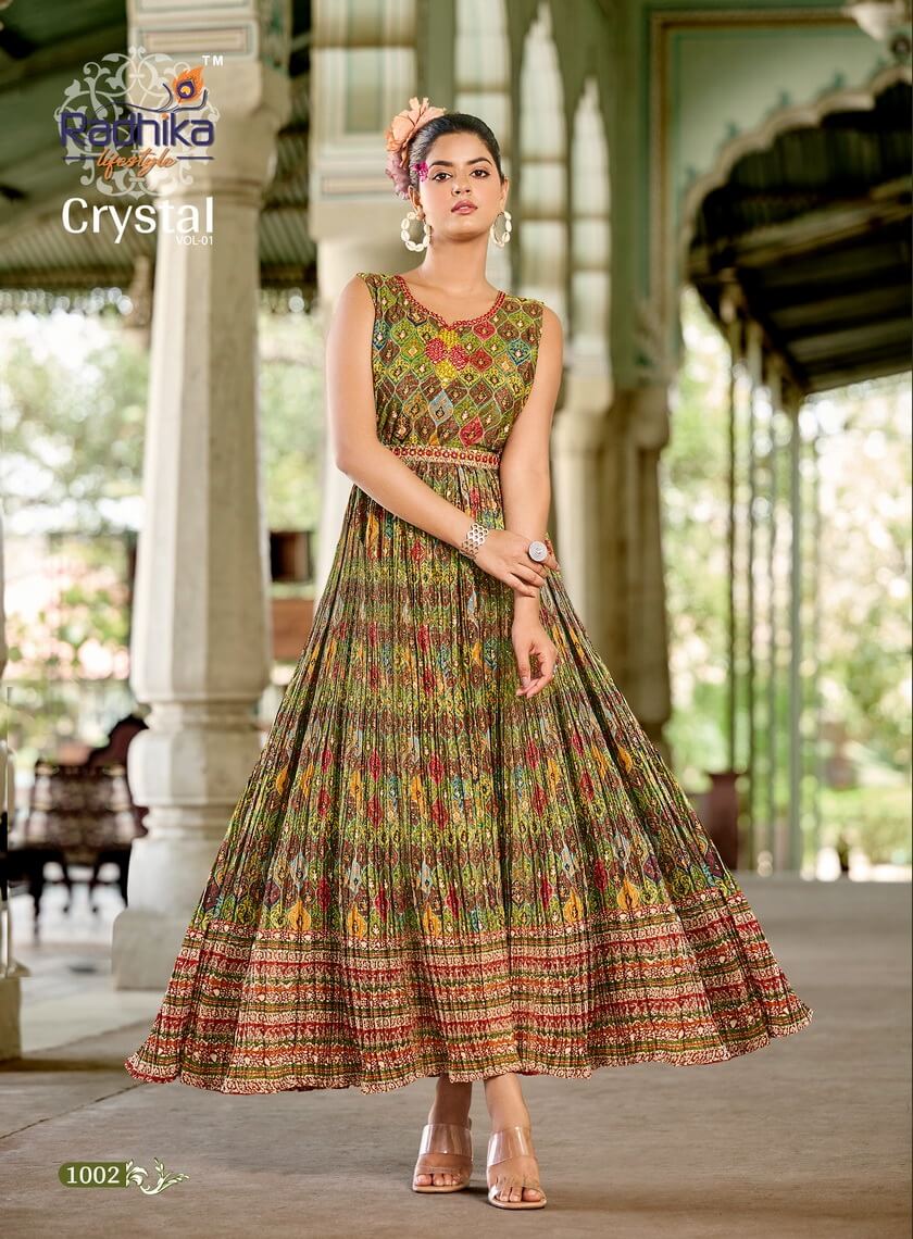 Radhika Lifestyle Crystal Vol 1 Gowns Catalog collection 3