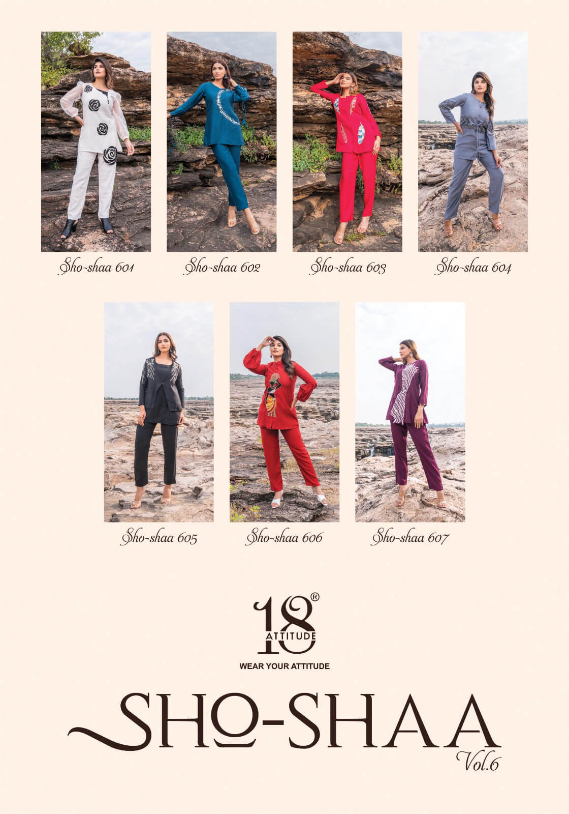 18 Attitude Sho Shaa vol 6 Co Ord Set Western Wear Catalog collection 8