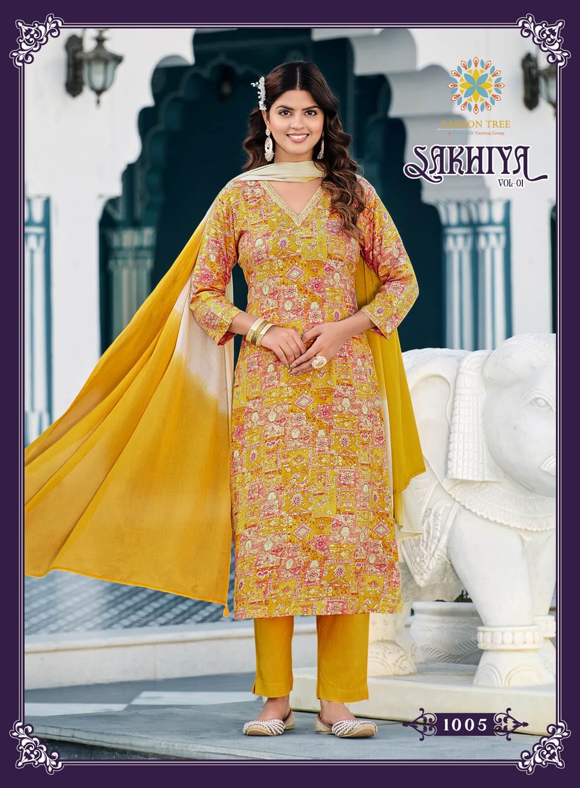 Passion Tree Sakhiya Vol 1 Printed Salwar Kameez Catalog collection 7