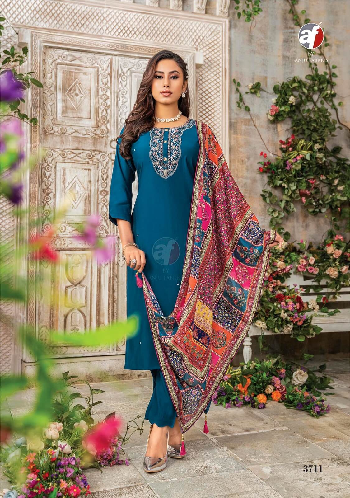 Anju Fabrics Shararat Vol 6 Designer Wedding Party Salwar Suits collection 3