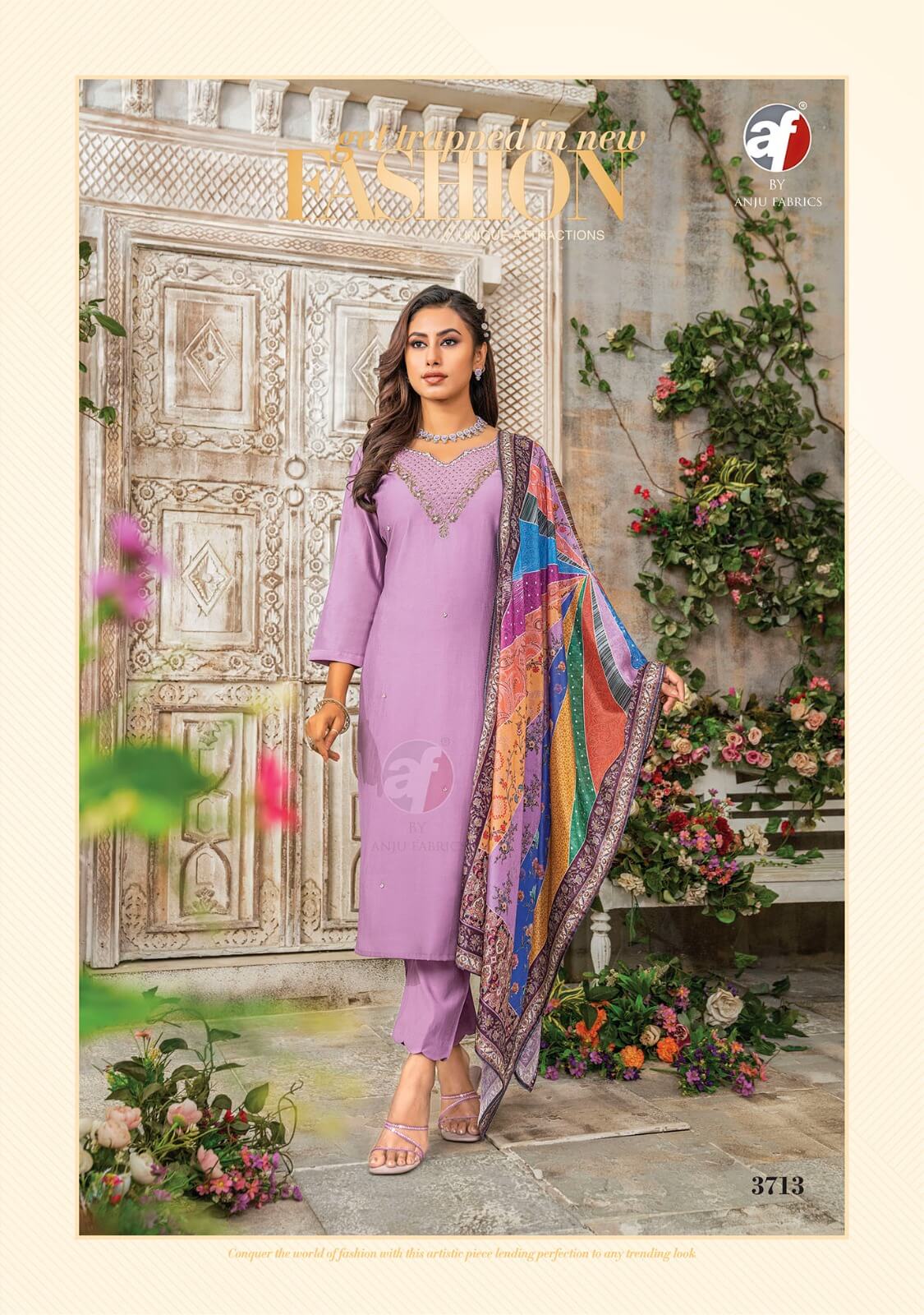 Anju Fabrics Shararat Vol 6 Designer Wedding Party Salwar Suits collection 8
