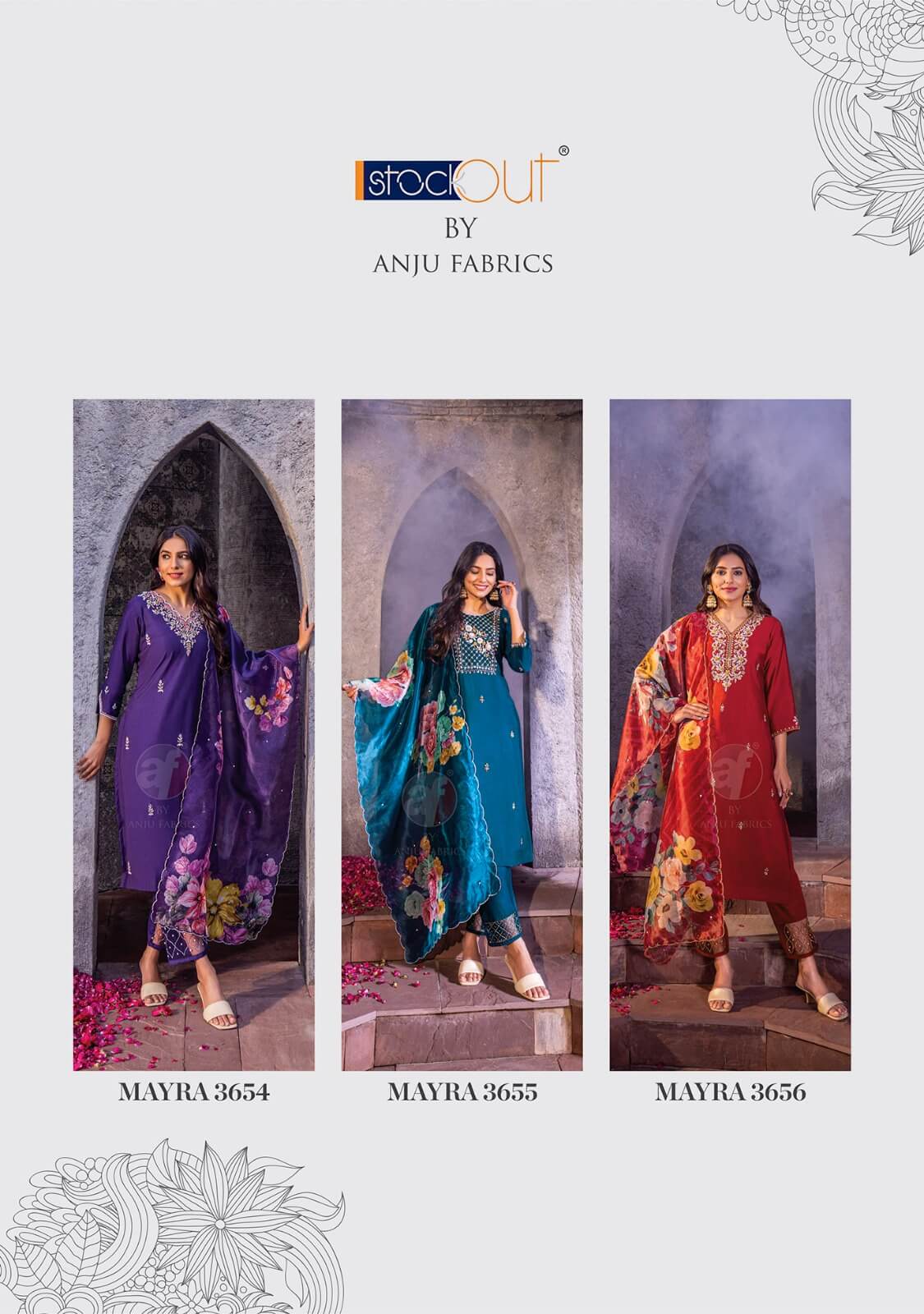 Anju Fabrics Mayra Vol 4 Designer Wedding Party Salwar Suits collection 7