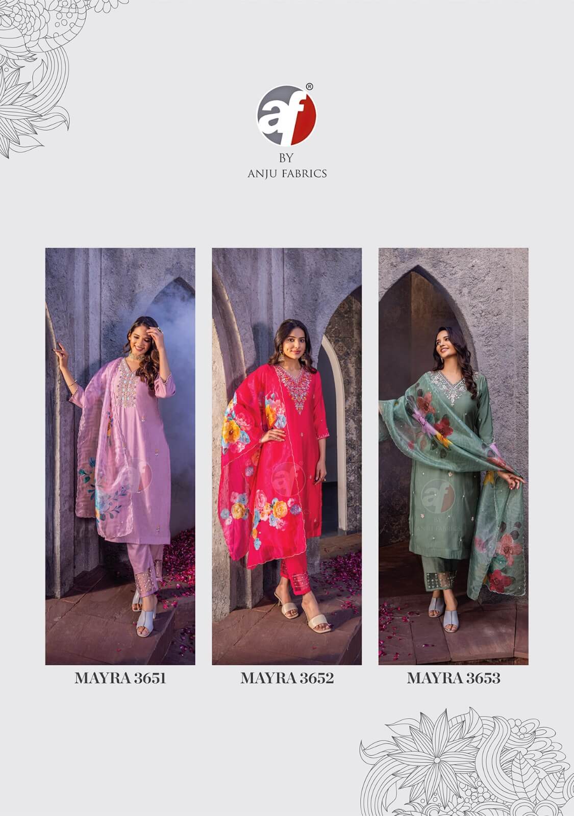 Anju Fabrics Mayra Vol 4 Designer Wedding Party Salwar Suits collection 8