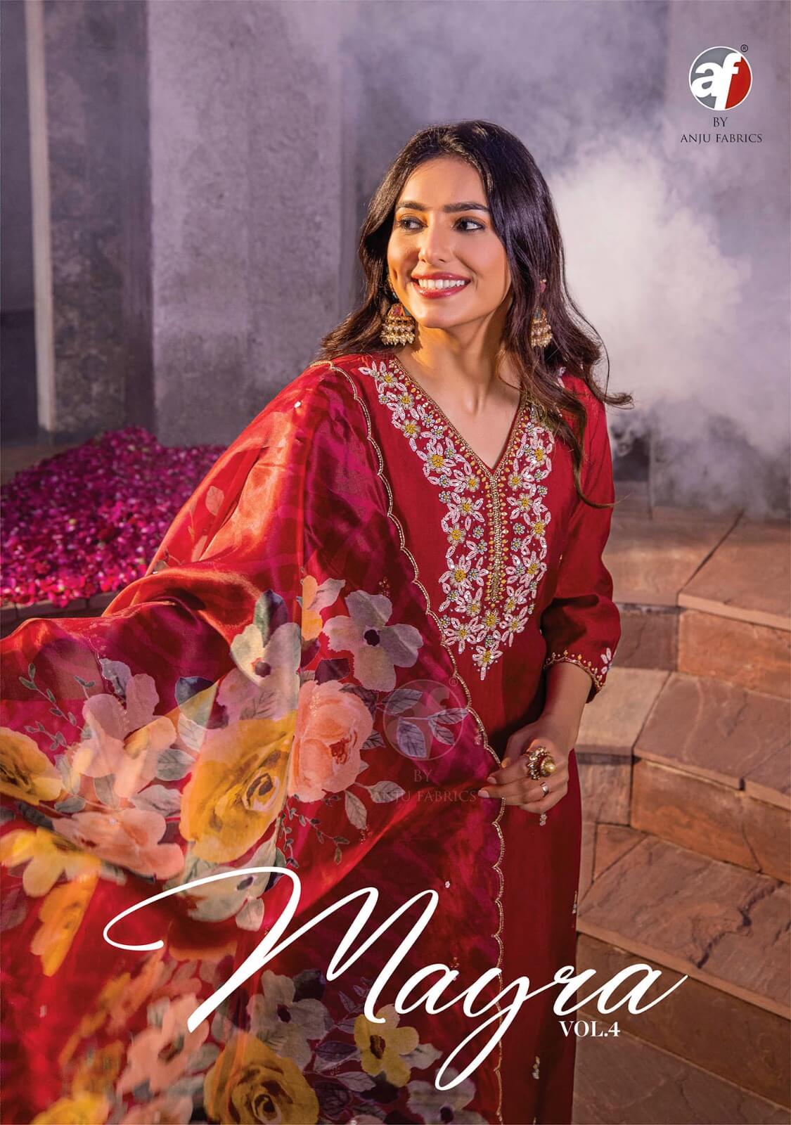 Anju Fabrics Mayra Vol 4 Designer Wedding Party Salwar Suits collection 15