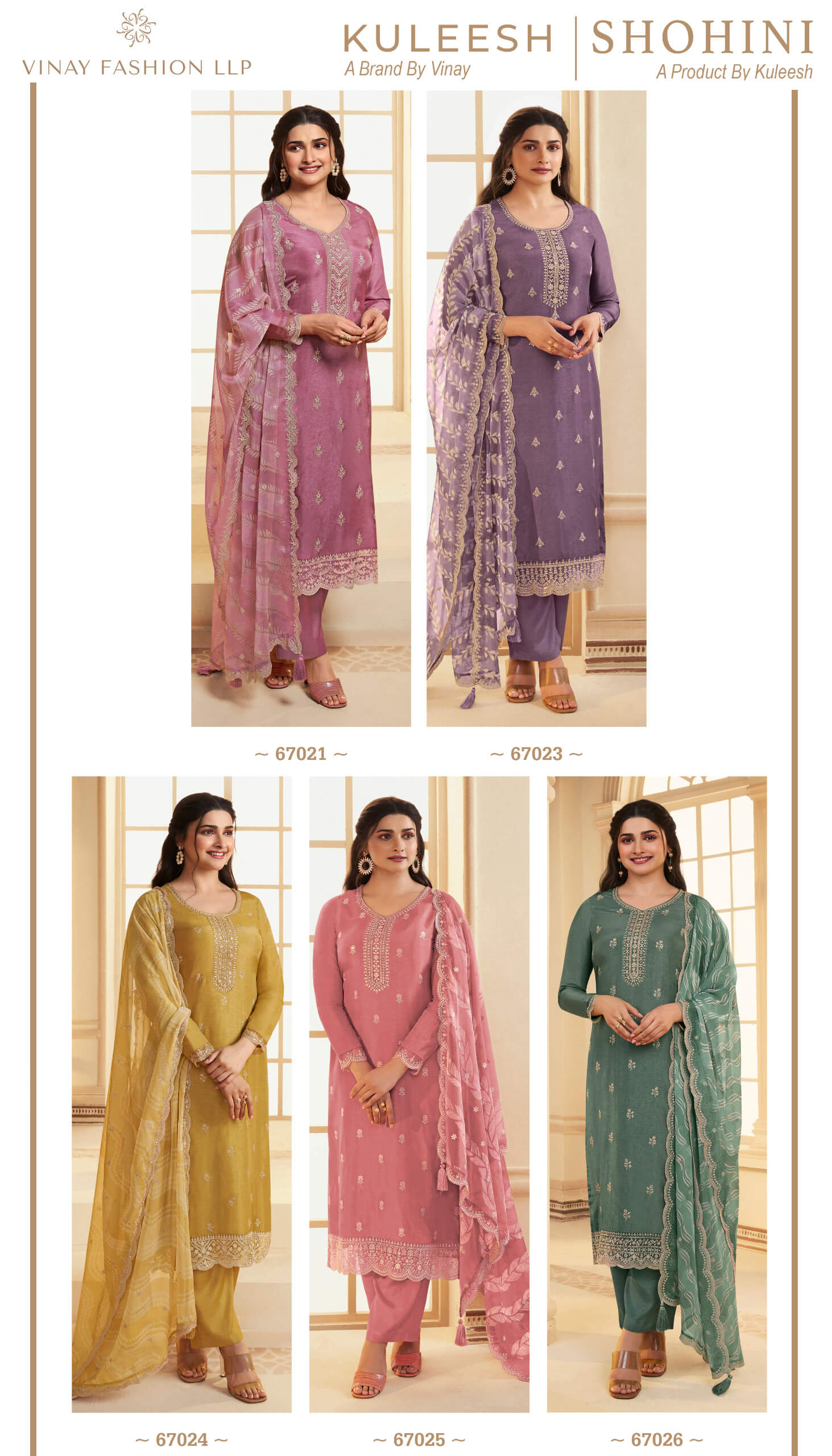 Vinay Kuleesh Shohini Dress Materials Catalog collection 10