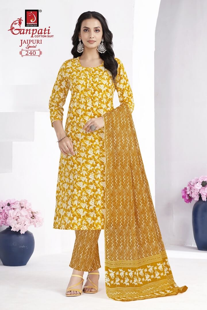 Ganpati Jaipuri Special Vol 10 Printed Salwar Kameez Catalog collection 12