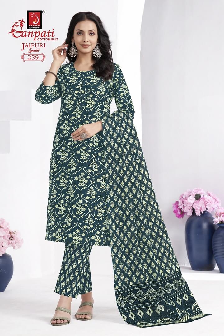 Ganpati Jaipuri Special Vol 10 Printed Salwar Kameez Catalog collection 9