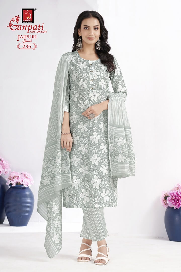 Ganpati Jaipuri Special Vol 10 Printed Salwar Kameez Catalog collection 13