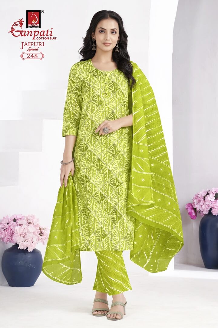 Ganpati Jaipuri Special Vol 10 Printed Salwar Kameez Catalog collection 15