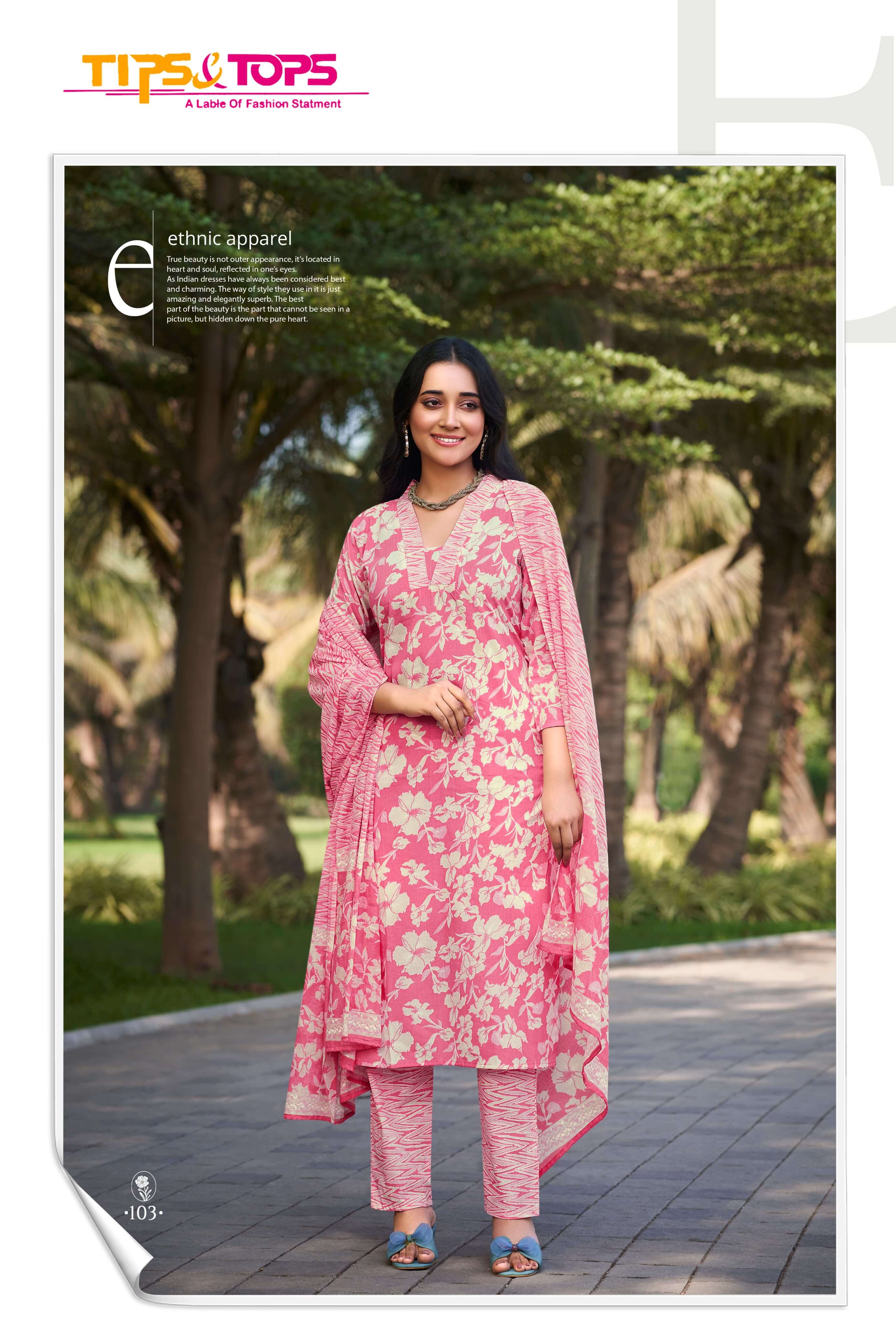 Tips Tops Summer Fashion Vol 5 Printed Salwar Kameez collection 1