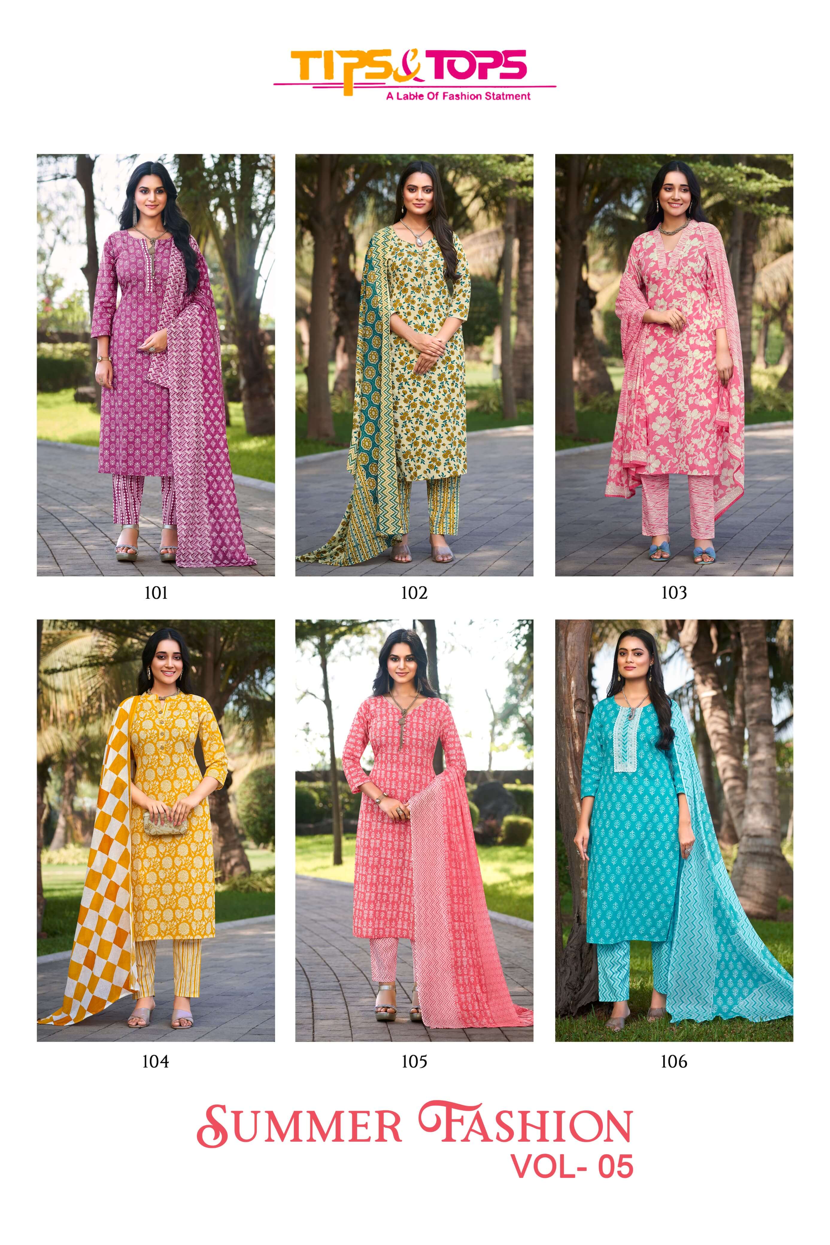 Tips Tops Summer Fashion Vol 5 Printed Salwar Kameez collection 3