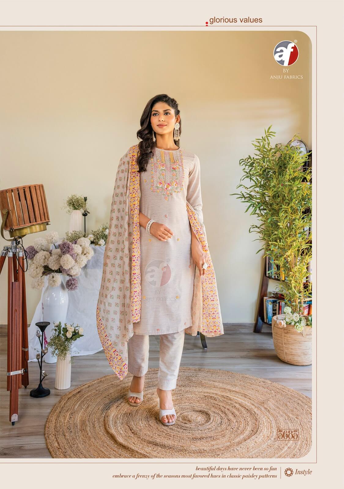 Anju Fabrics Cotton Crush Vol 3 Cotton Salwar Kameez collection 6