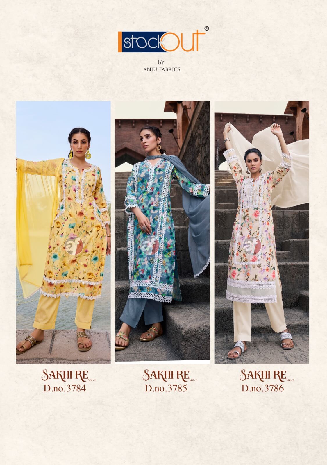 Anju Fabrics Sakhi Re Vol 2 Printed Salwar Kameez Catalog collection 3