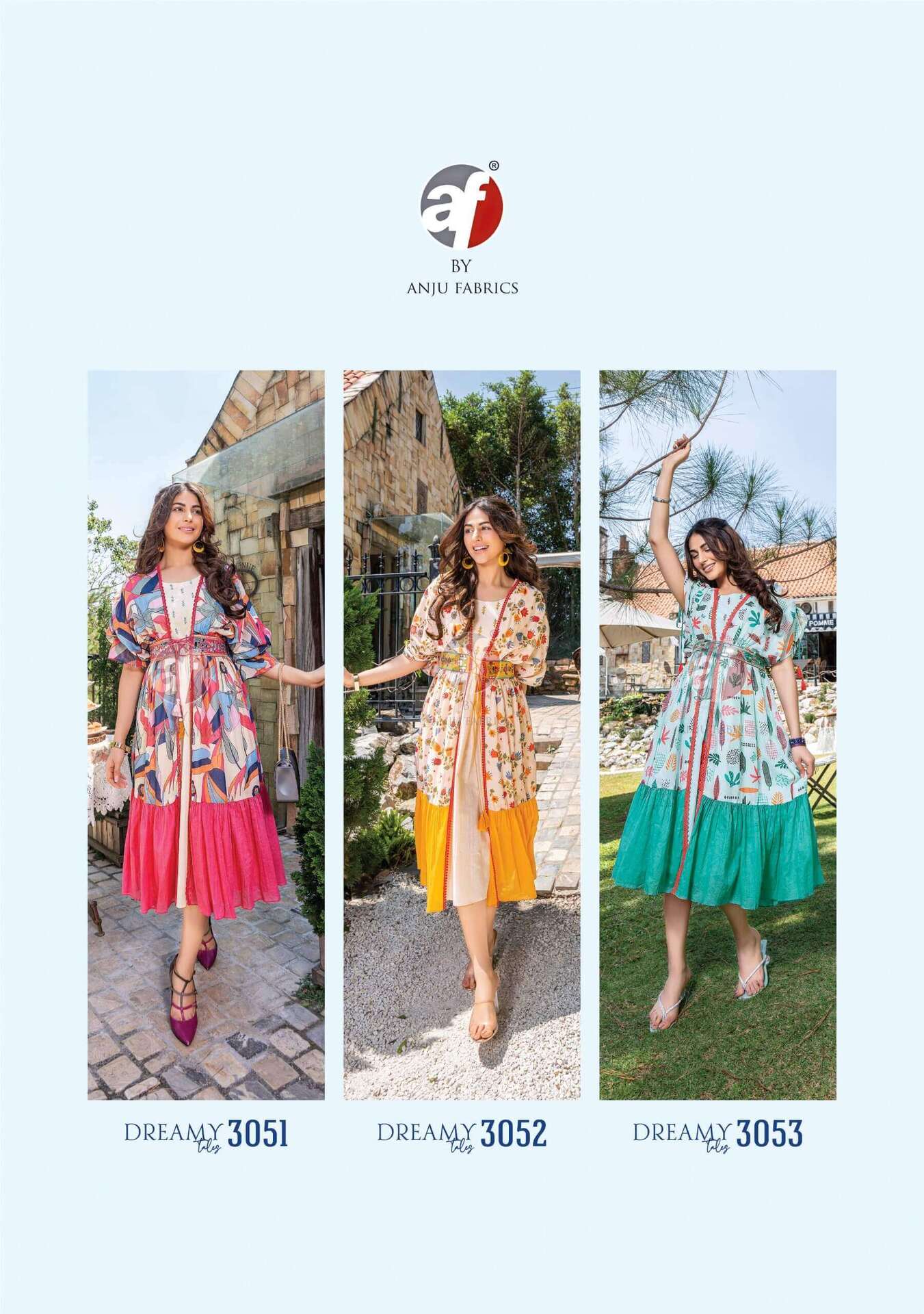 Anju Fabrics Dreamy Tales Western Wear Catalog collection 16