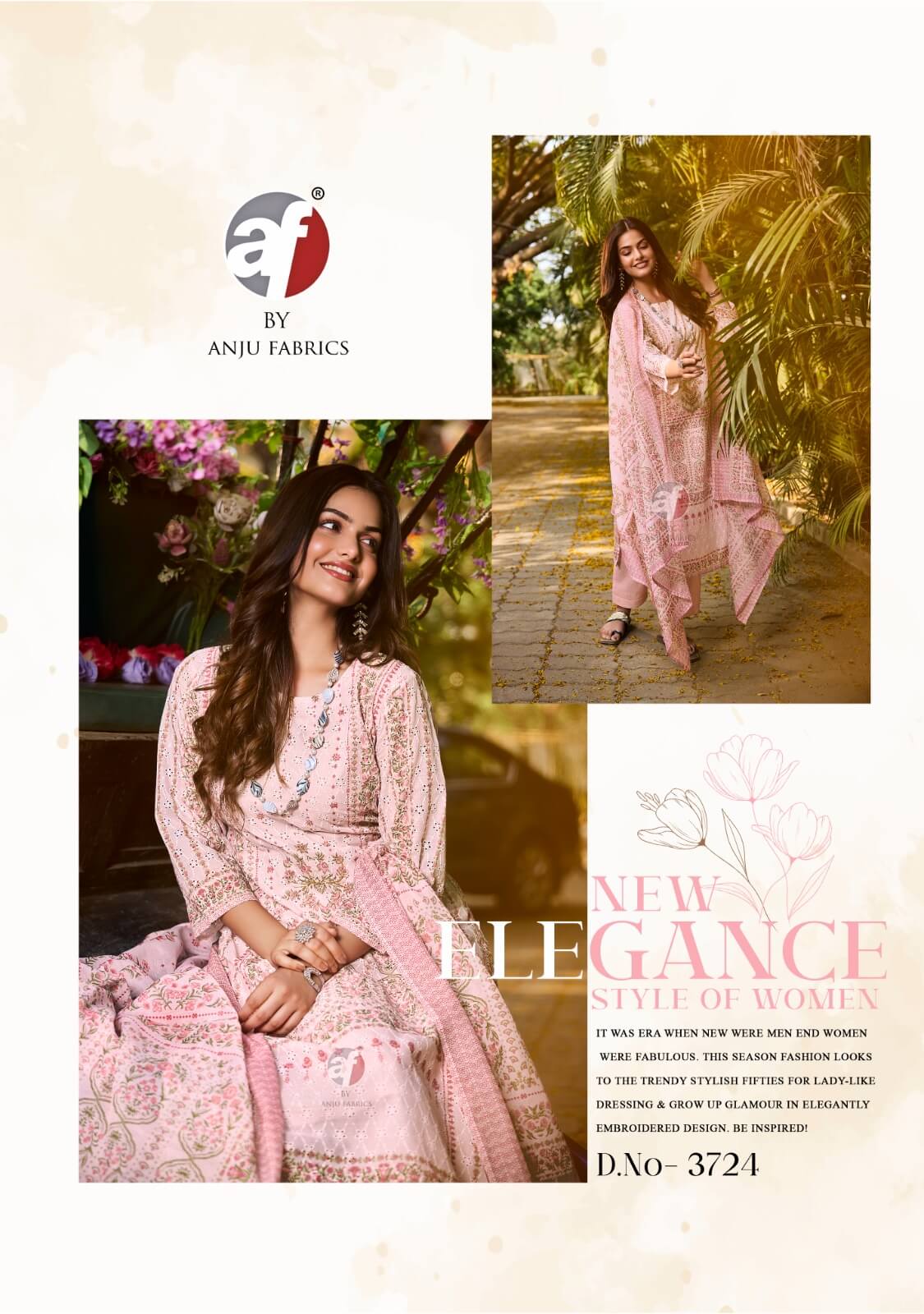 Anju Fabrics Flairs Vol 3 Printed Salwar Kameez Catalog collection 8