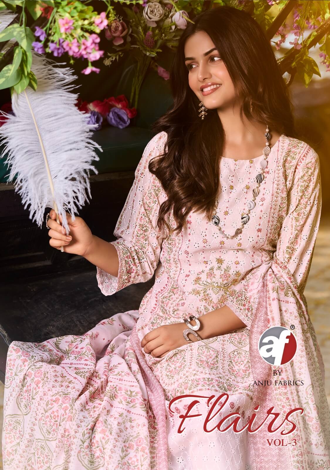 Anju Fabrics Flairs Vol 3 Printed Salwar Kameez Catalog collection 15