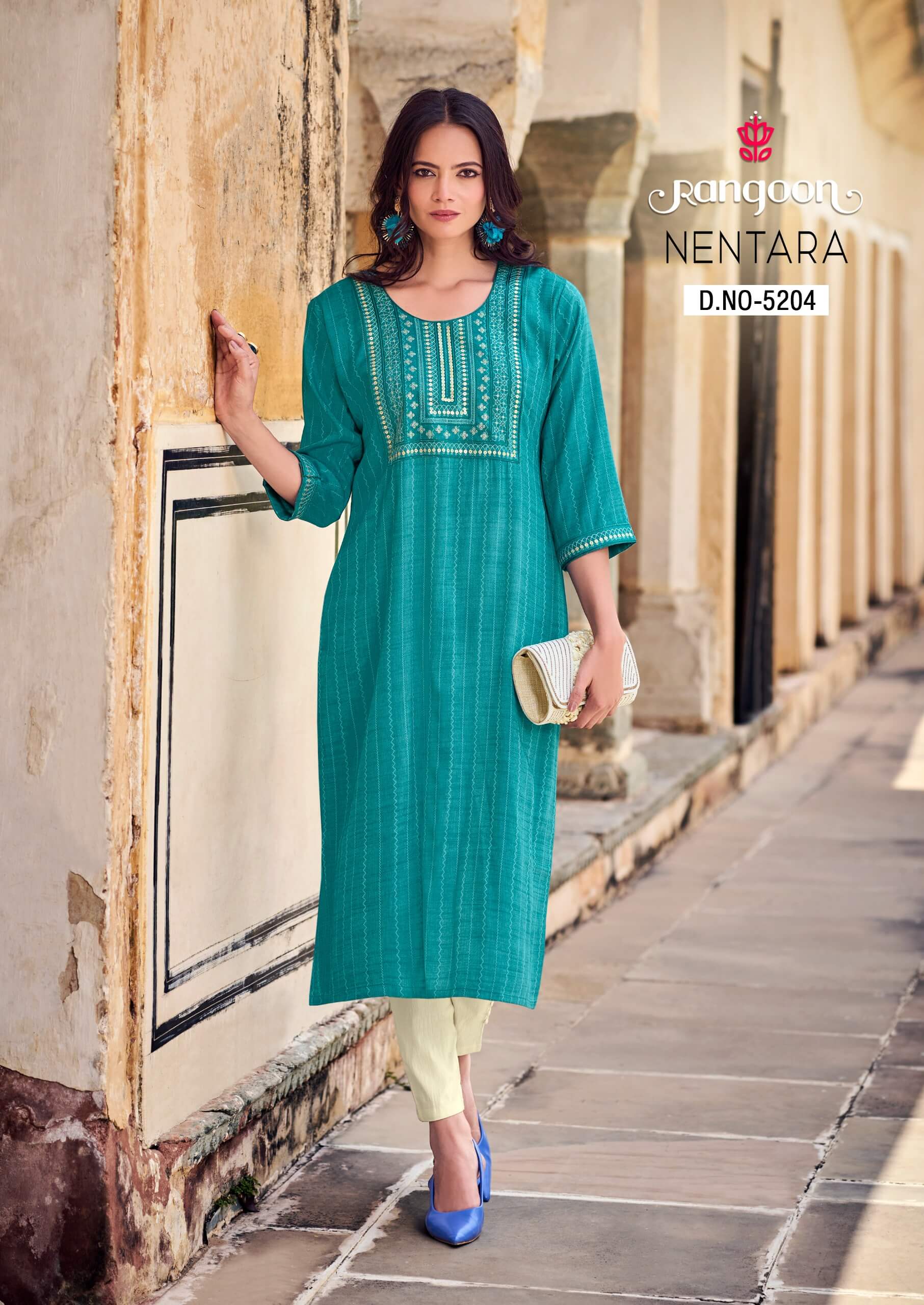 Rangoon Nentara Rayon Kurti Catalog collection 3