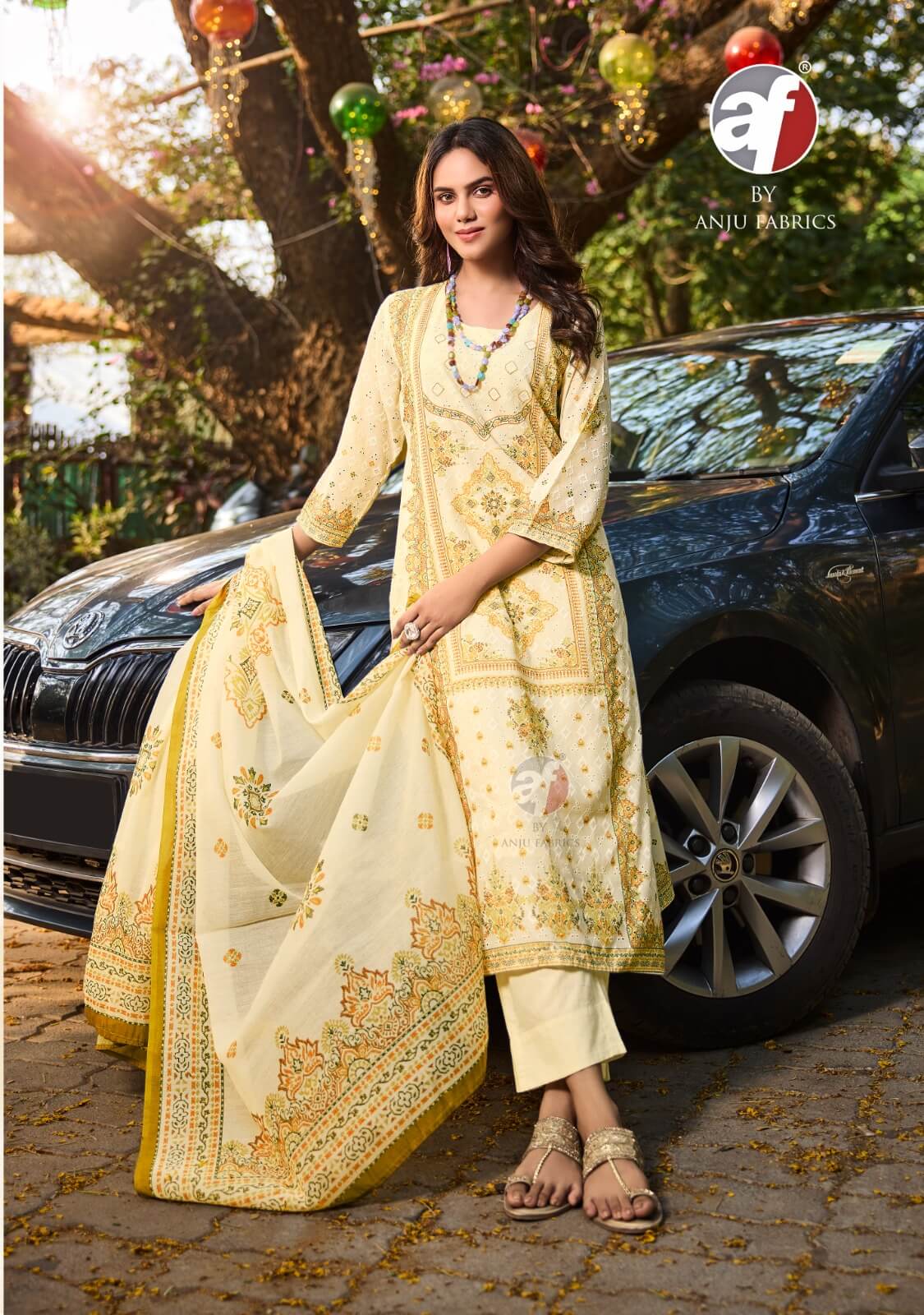 Anju Fabrics Flairs Vol 3 Printed Salwar Kameez Catalog collection 1