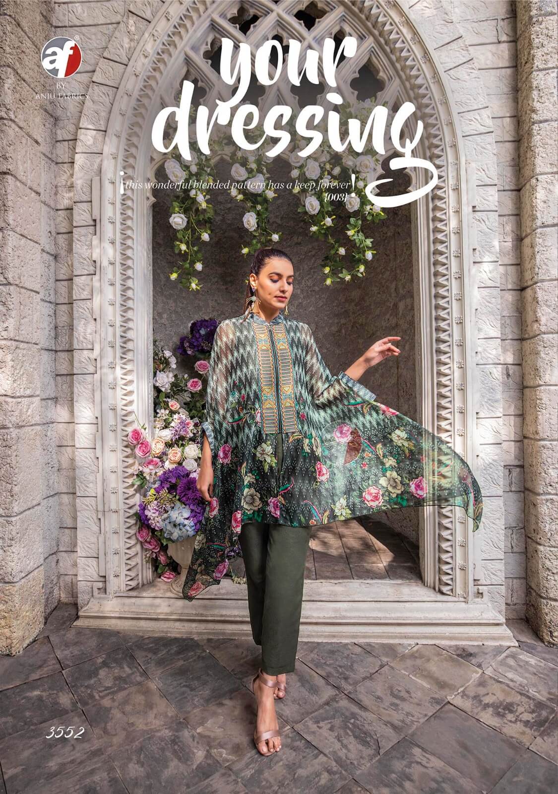 Anju Fabrics Cape Style Western Wear Catalog collection 3