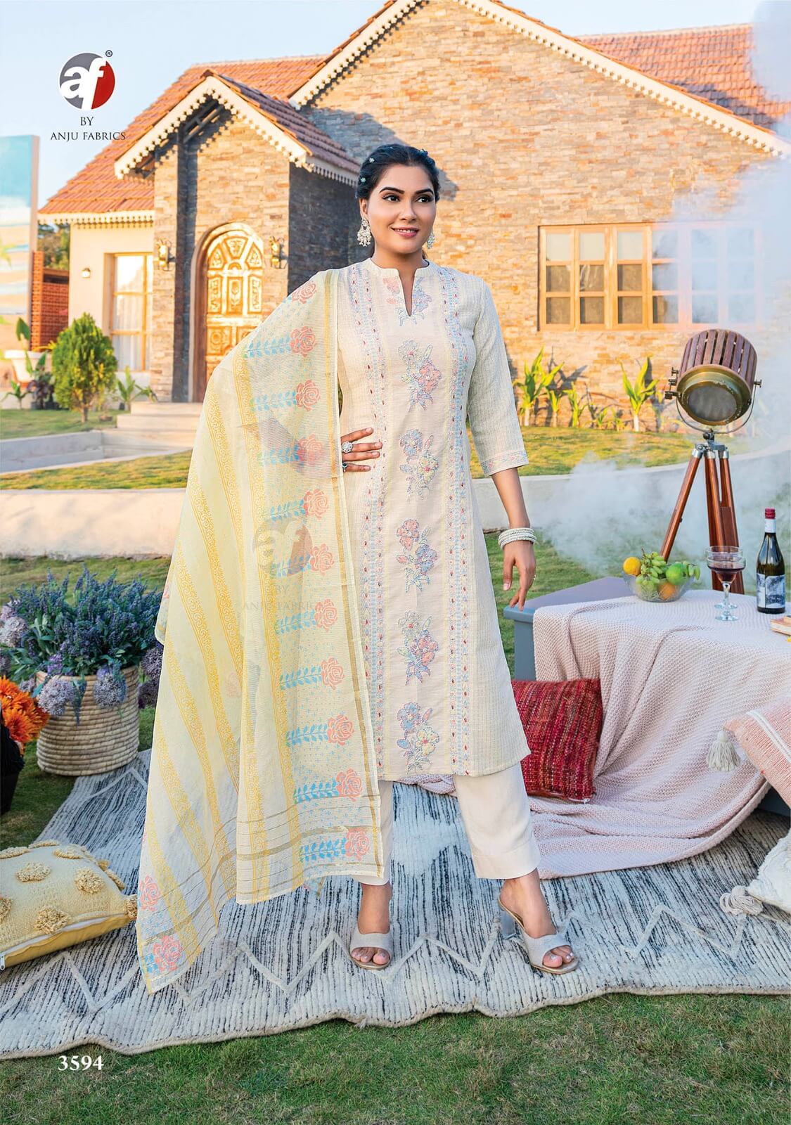 Anju Fabrics  Fashion Point Vol 2 Salwar Kameez Catalog collection 8