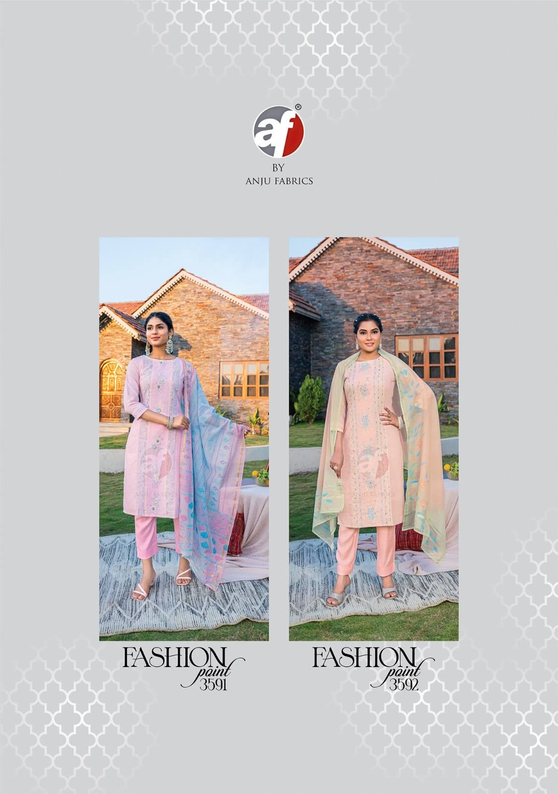 Anju Fabrics  Fashion Point Vol 2 Salwar Kameez Catalog collection 10