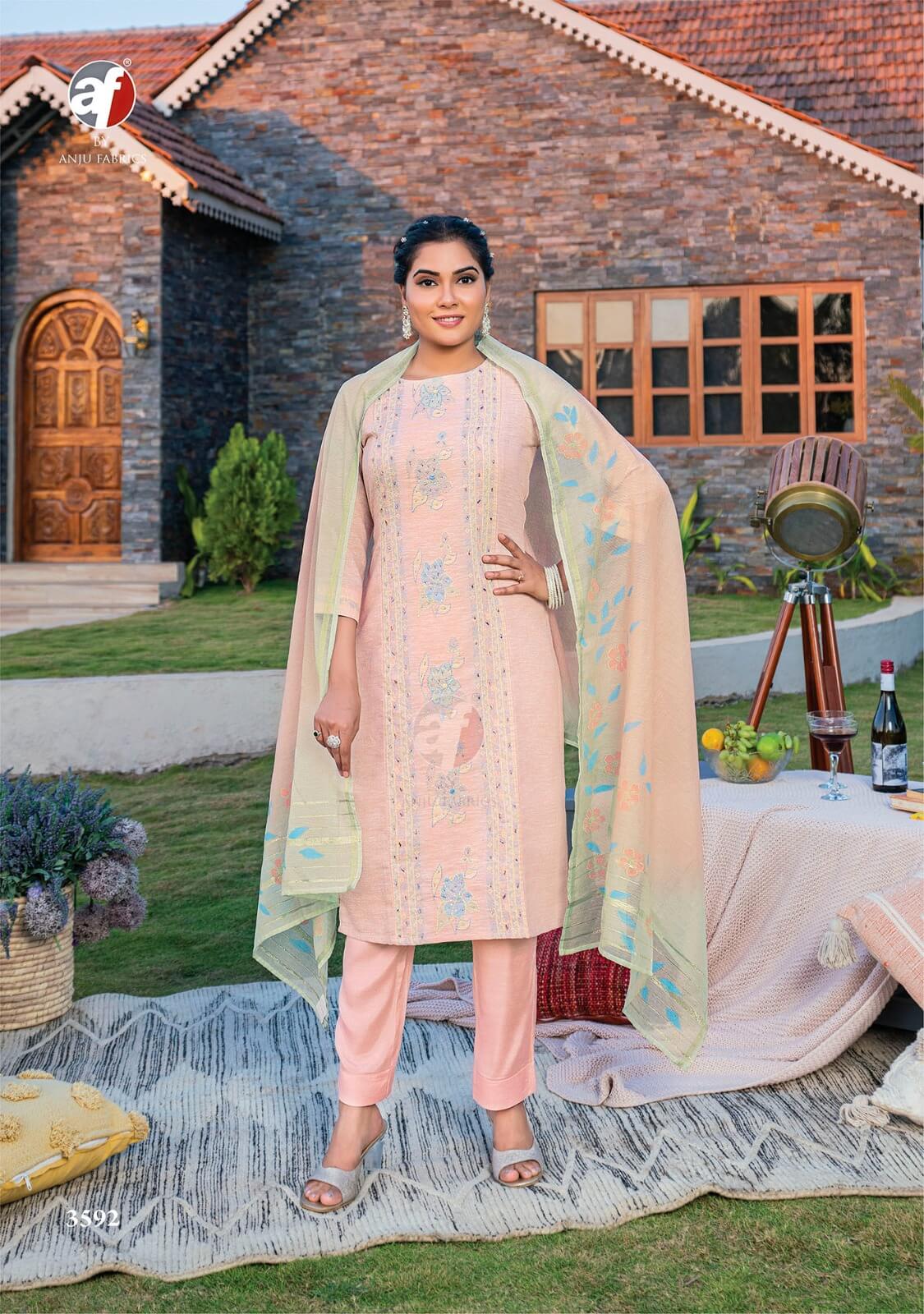 Anju Fabrics  Fashion Point Vol 2 Salwar Kameez Catalog collection 7