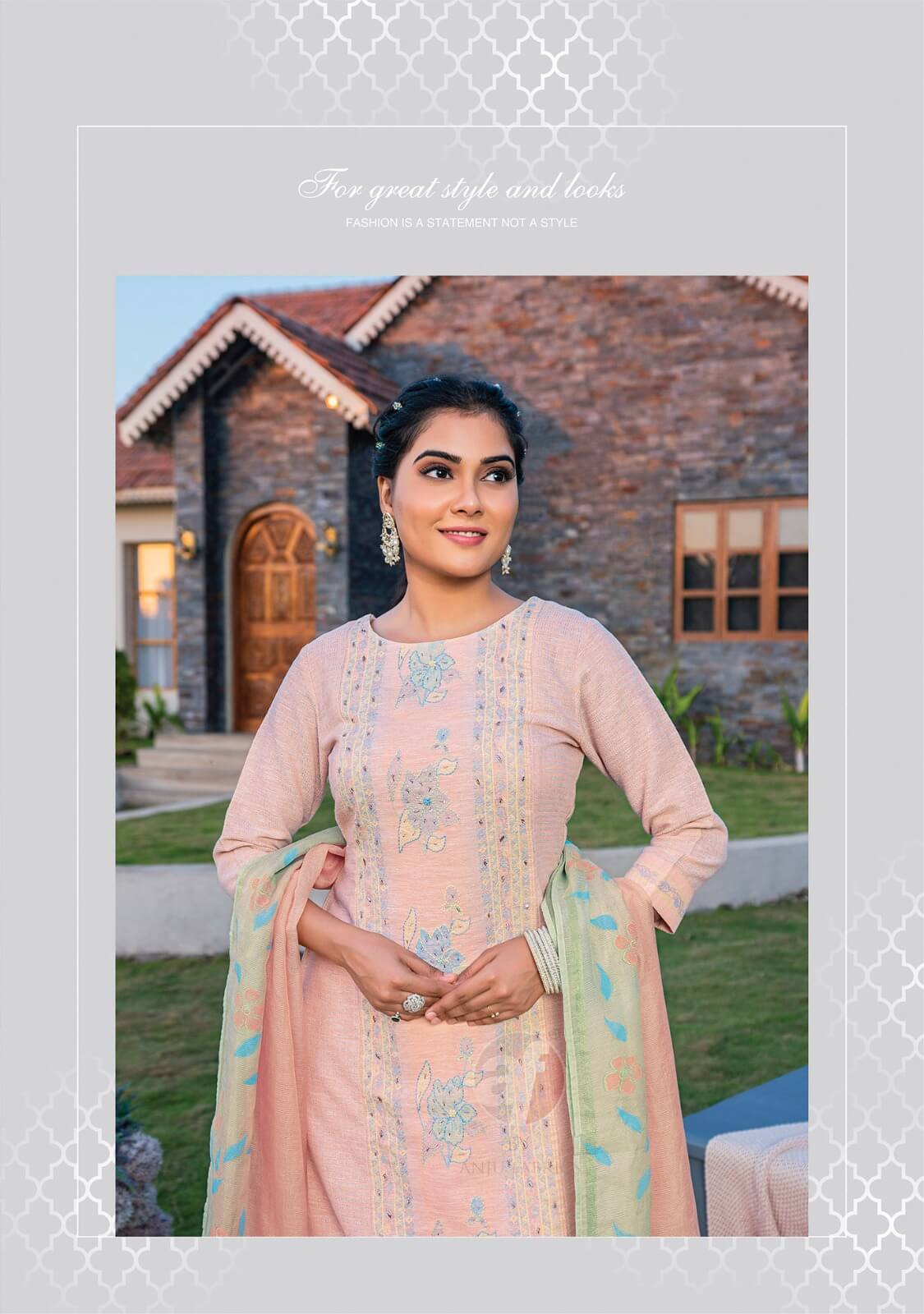 Anju Fabrics  Fashion Point Vol 2 Salwar Kameez Catalog collection 2