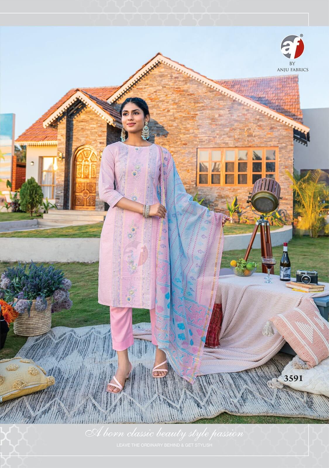 Anju Fabrics  Fashion Point Vol 2 Salwar Kameez Catalog collection 4