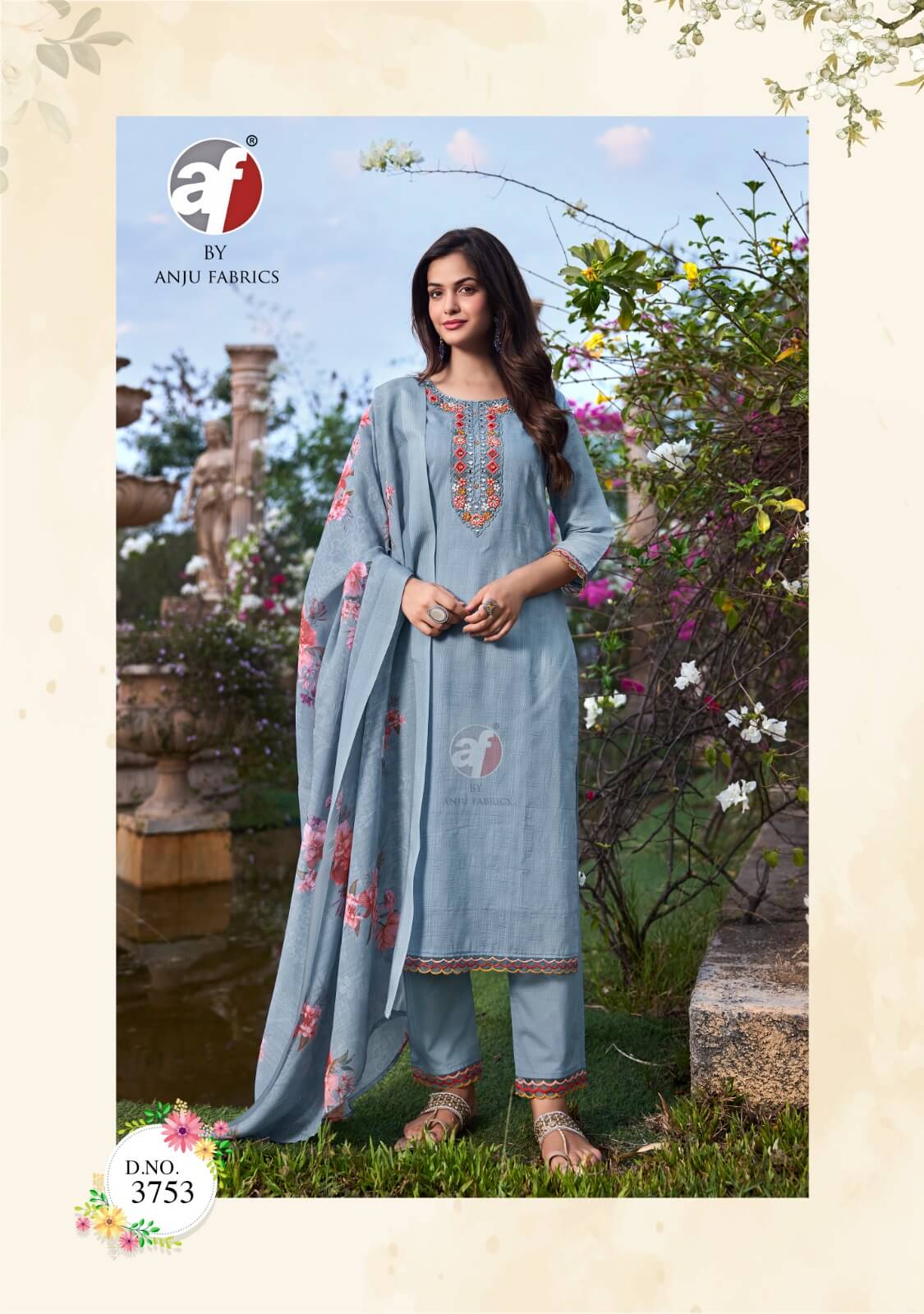 Anju Fabrics Patterns Vol 3 Cotton Salwar Kameez  Catalog collection 6