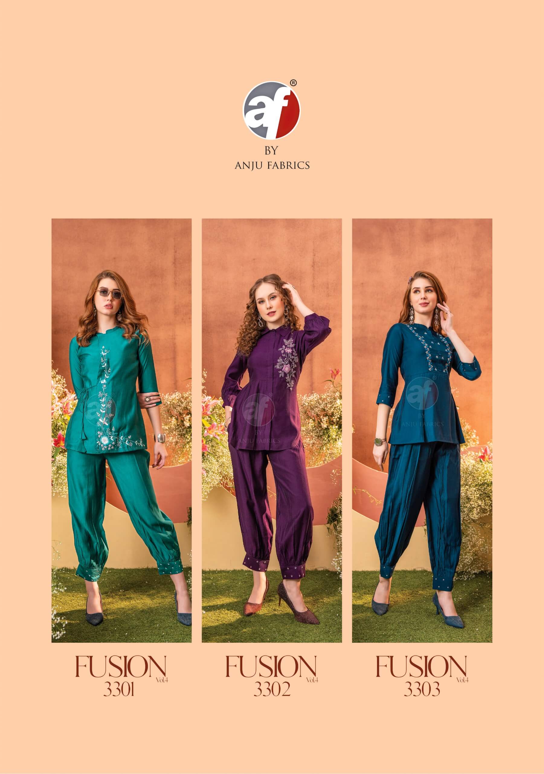 Anju Fabrics Fusion vol 4 Western Wear collection 3