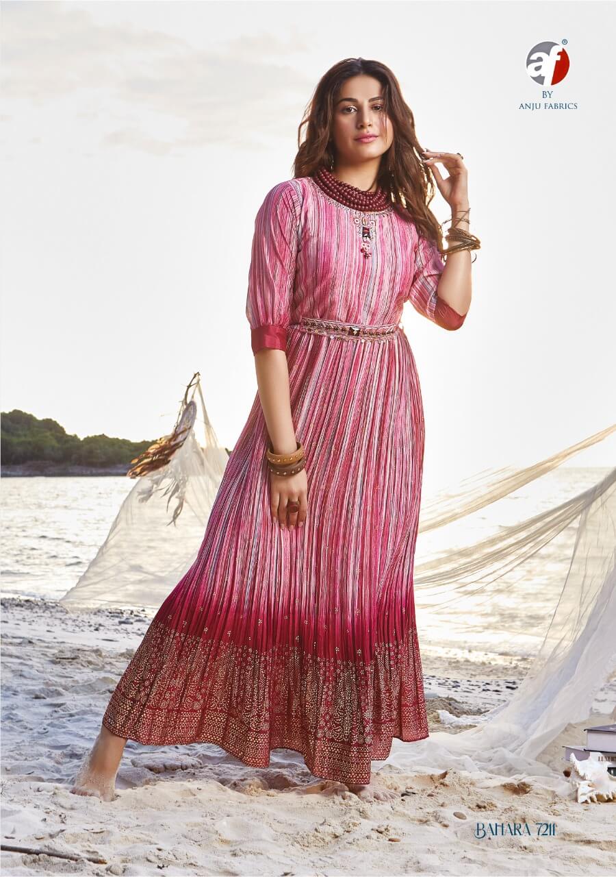Anju Fabrics Bahara Vol 2 Designer Gowns Catalog collection 6