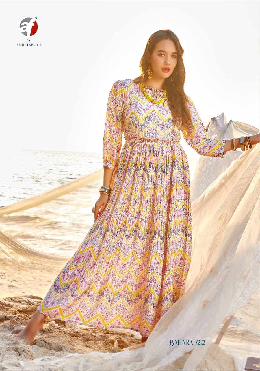 Anju Fabrics Bahara Vol 2 Designer Gowns Catalog collection 11