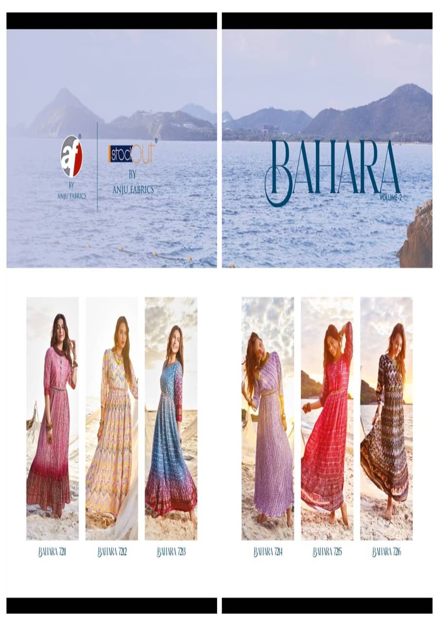 Anju Fabrics Bahara Vol 2 Designer Gowns Catalog collection 2