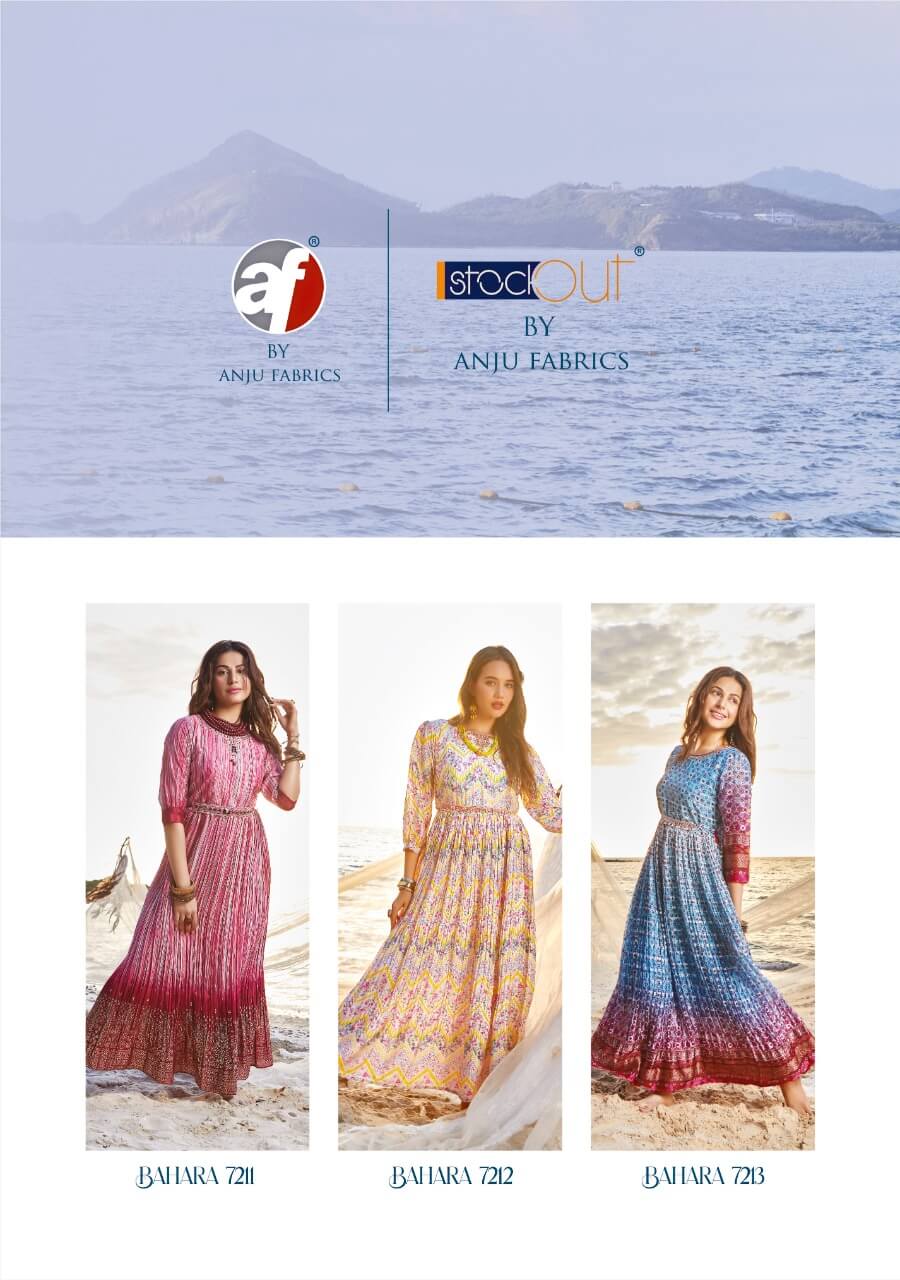 Anju Fabrics Bahara Vol 2 Designer Gowns Catalog collection 16