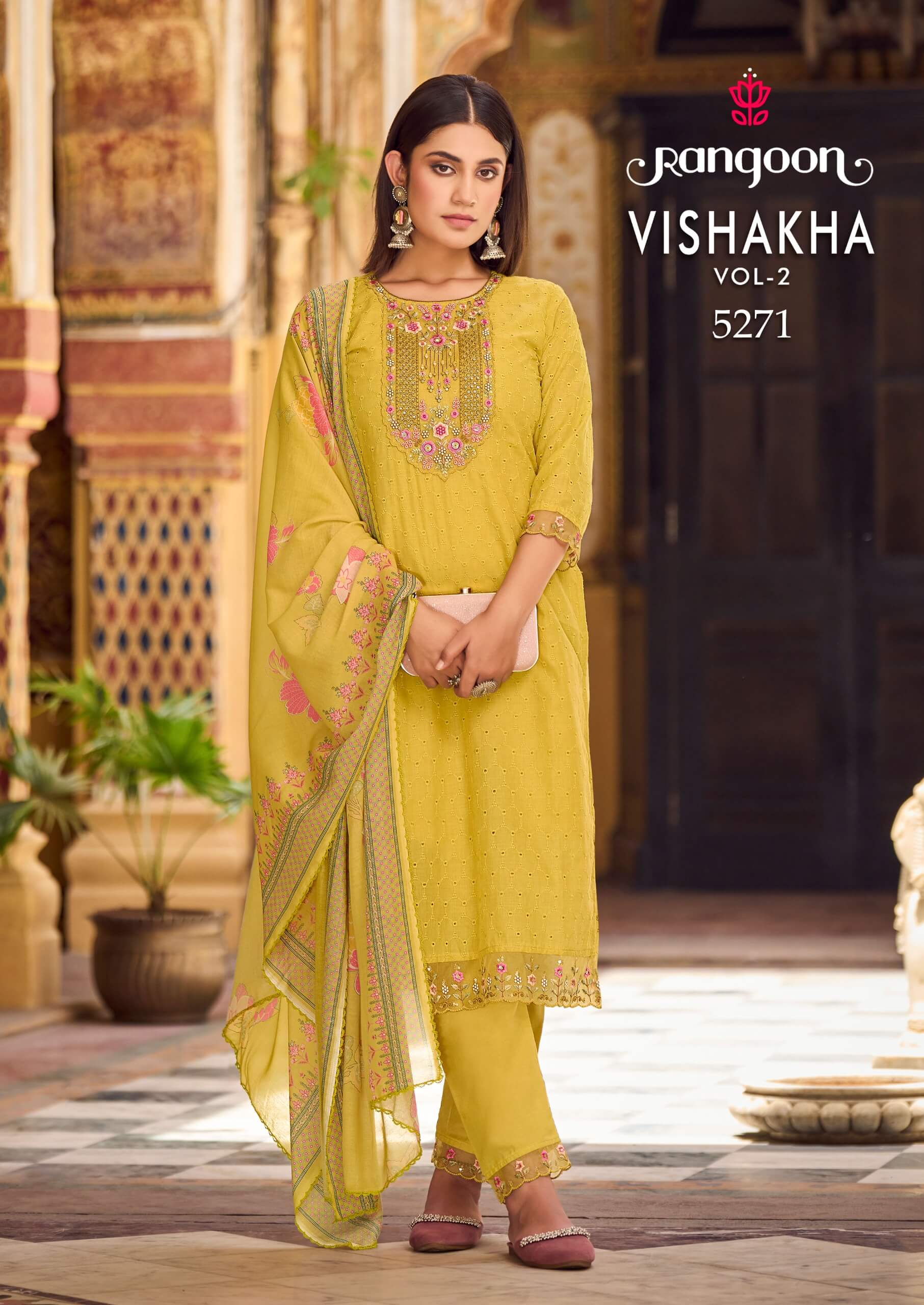 Rangoon Vishakha Vol 2 Cotton Salwar Kameez Catalog collection 1