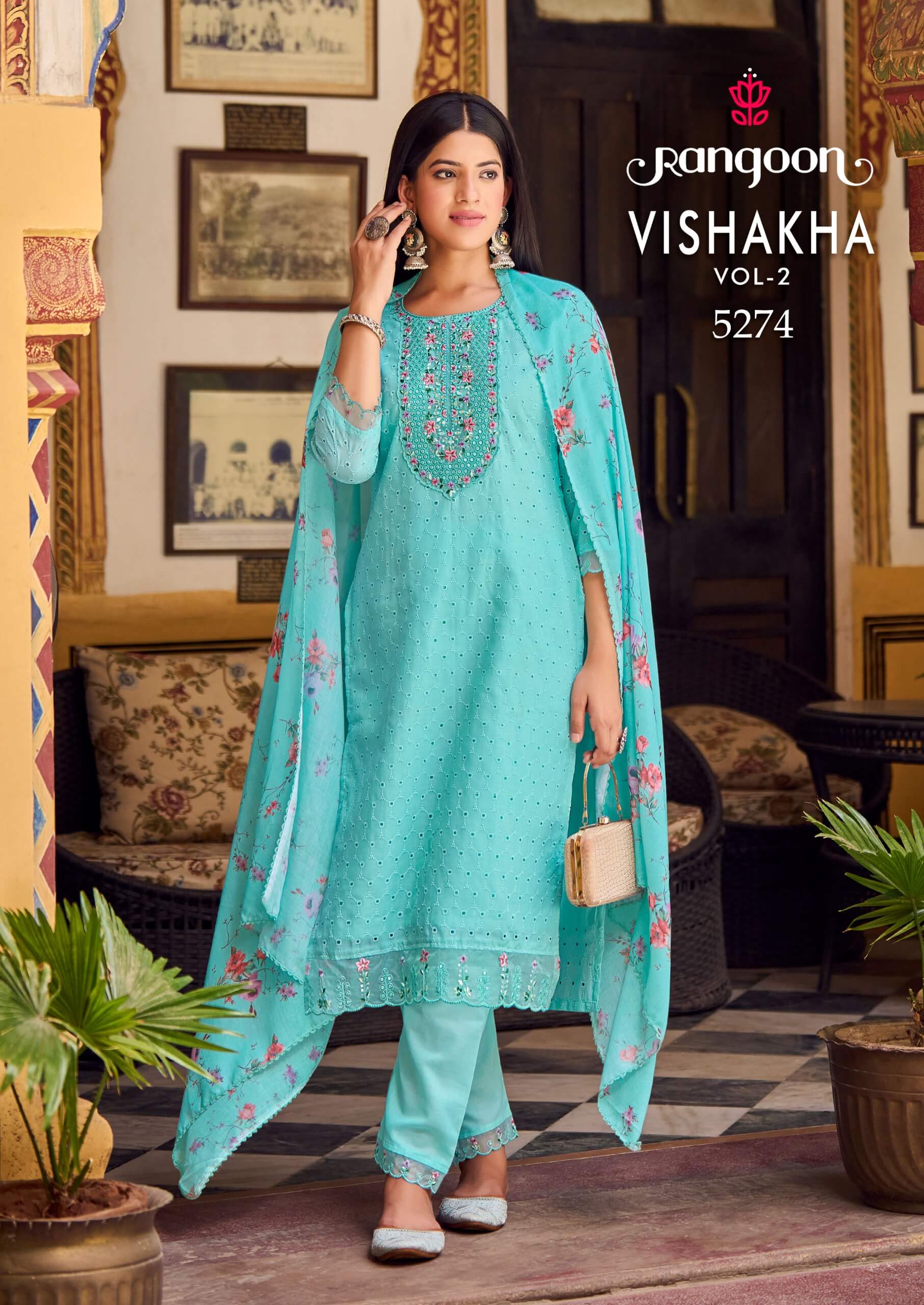 Rangoon Vishakha Vol 2 Cotton Salwar Kameez Catalog collection 4