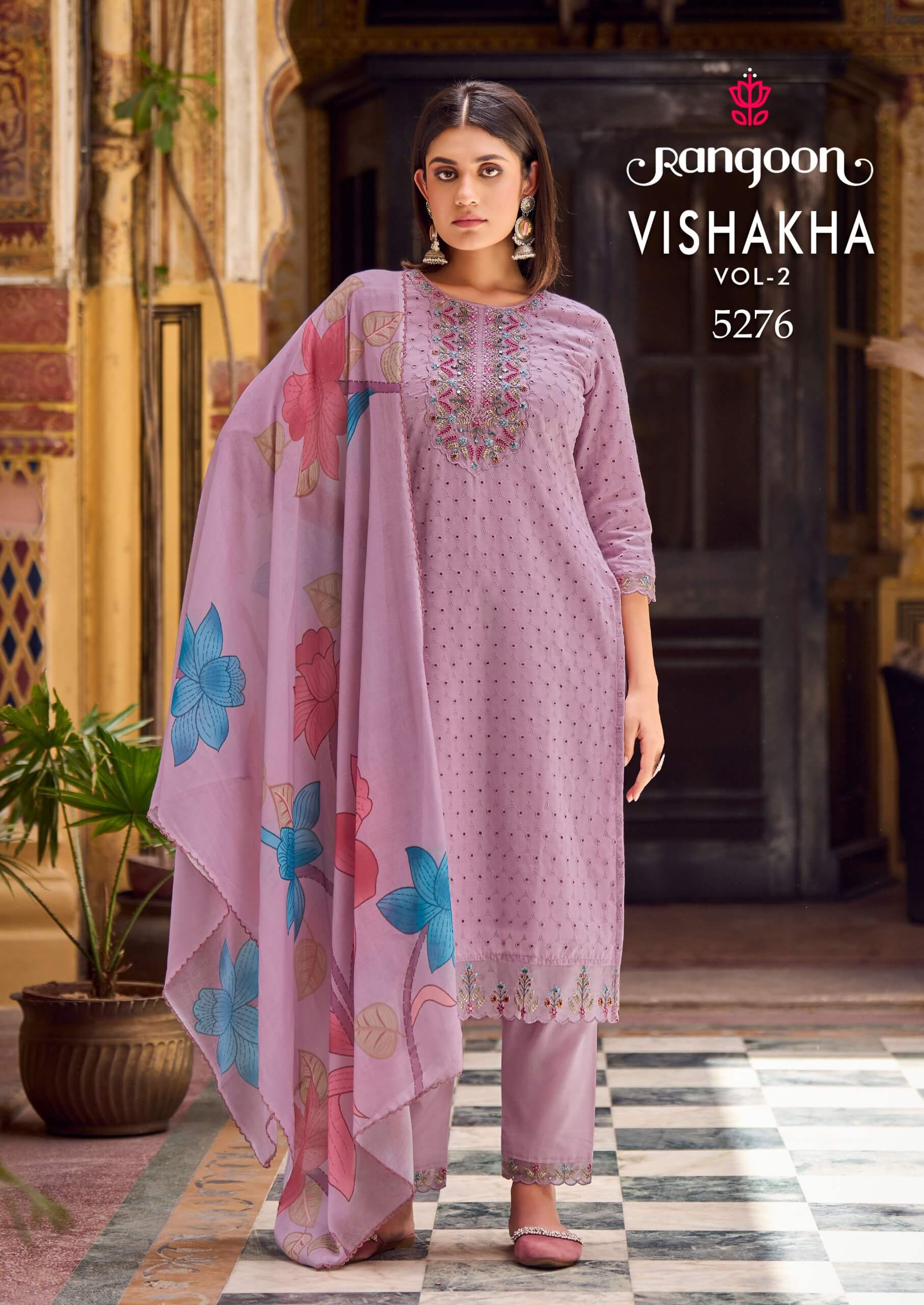 Rangoon Vishakha Vol 2 Cotton Salwar Kameez Catalog collection 5