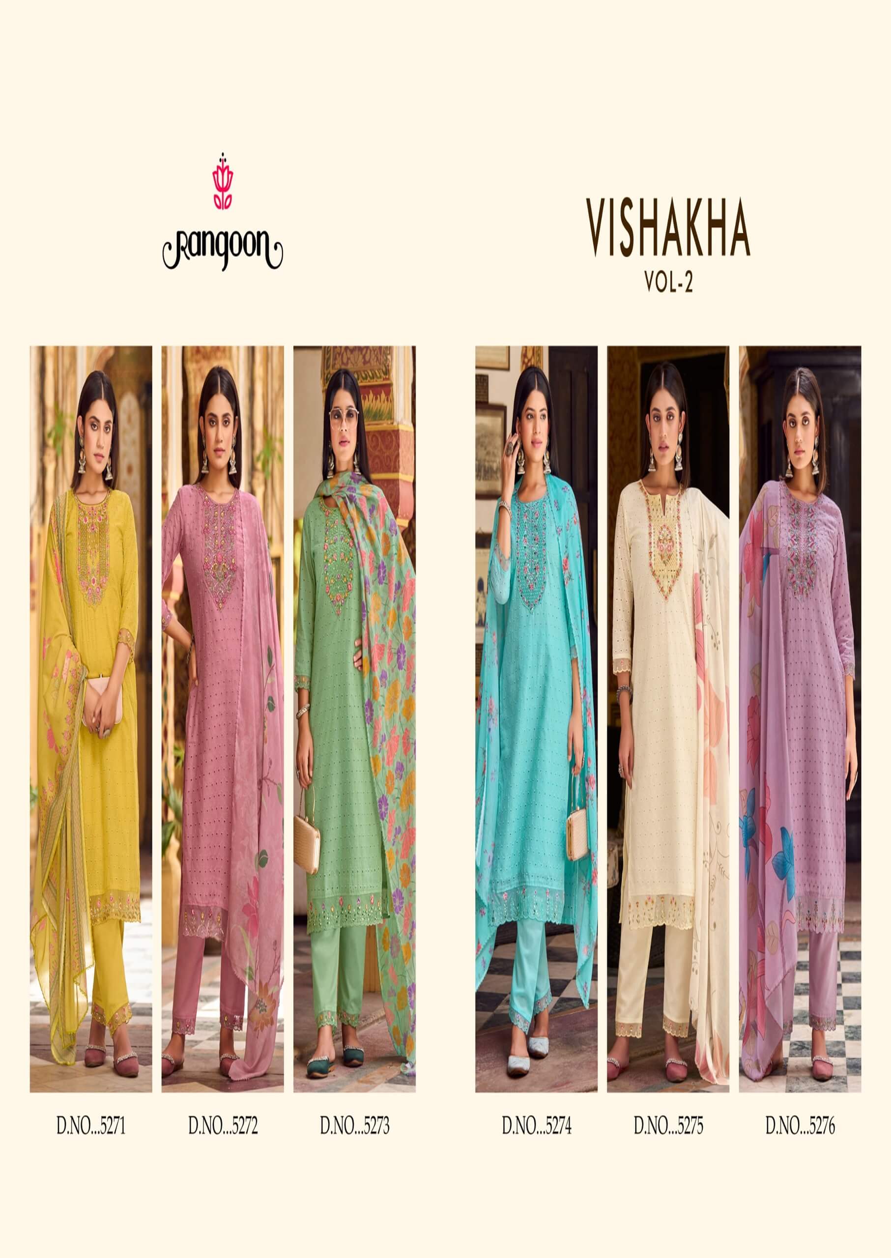 Rangoon Vishakha Vol 2 Cotton Salwar Kameez Catalog collection 6