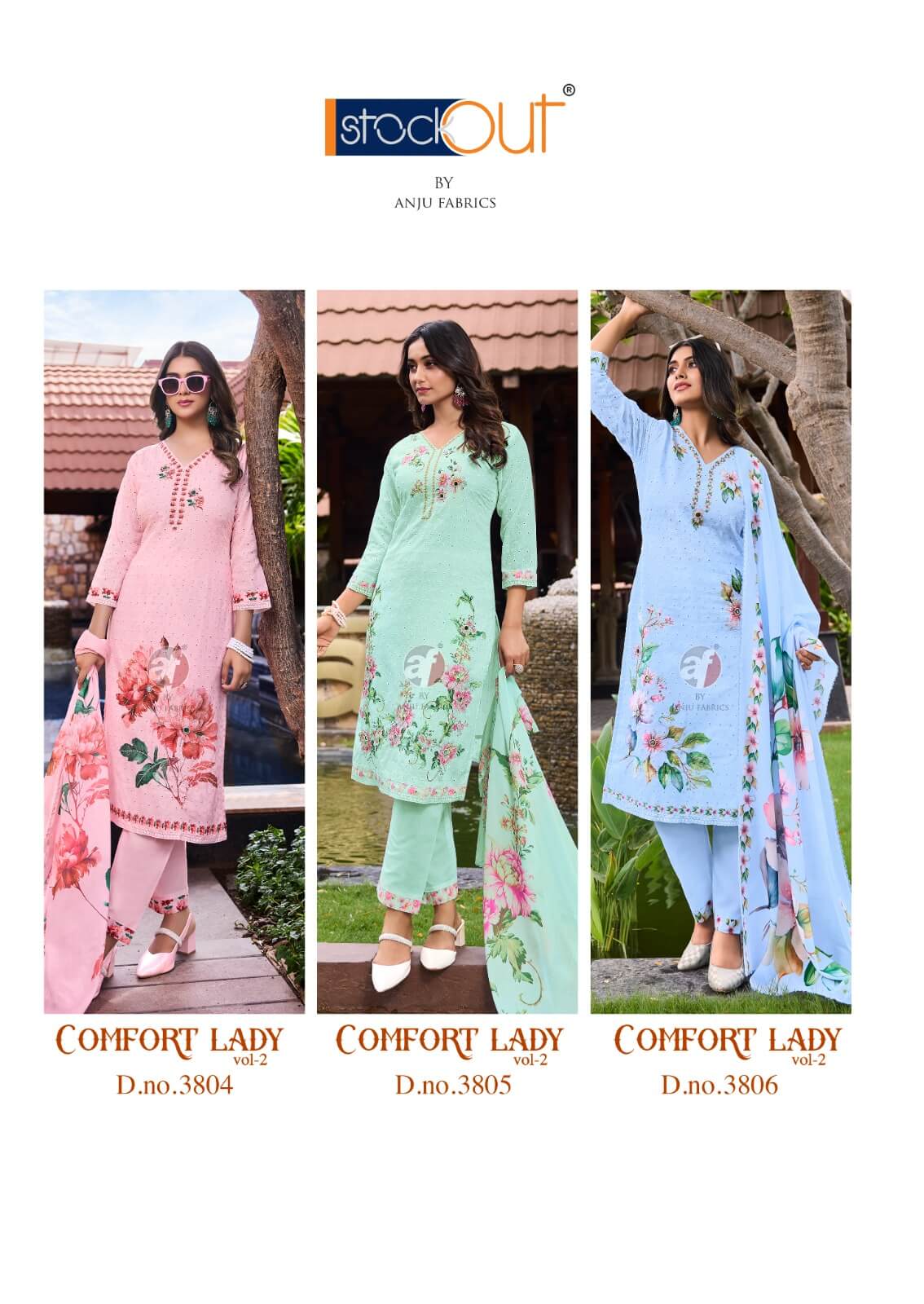 Anju Fabrics Comfort Lady Vol 2 Designer Salwar Suits Catalog collection 3