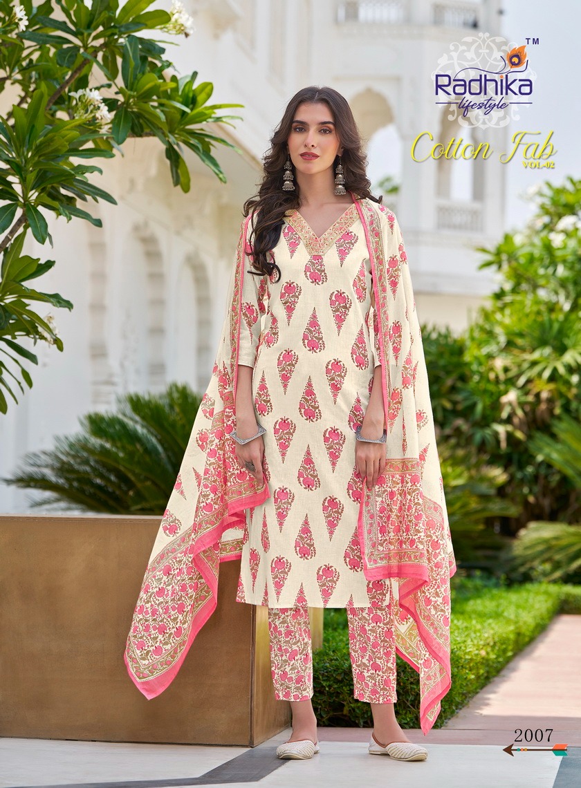 Radhika Lifestyle Cotton Fab Vol 2 Cotton Salwar Kameez Catalog collection 2