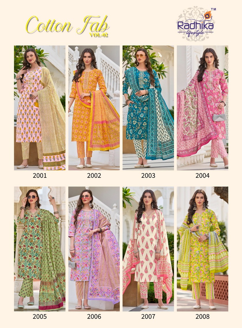 Radhika Lifestyle Cotton Fab Vol 2 Cotton Salwar Kameez Catalog collection 10