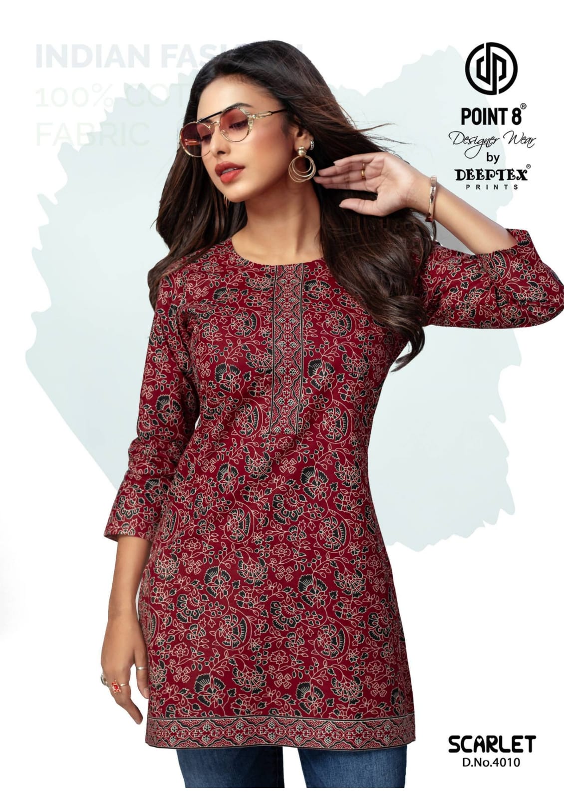 Deeptex Point 8 Scarlet Vol 4 Western Wear Top Catalog collection 1