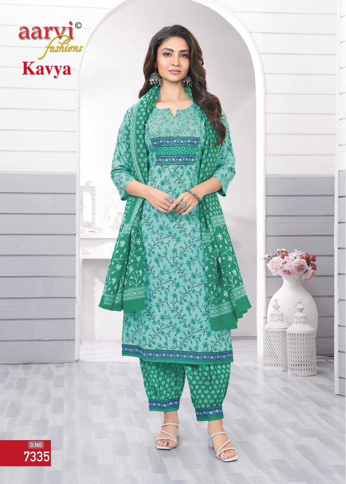 Aarvi Fashions Kavya Vol 1Cotton Salwar Kameez Catalog collection 17