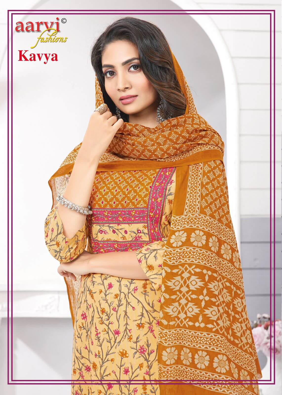 Aarvi Fashions Kavya Vol 1Cotton Salwar Kameez Catalog collection 18