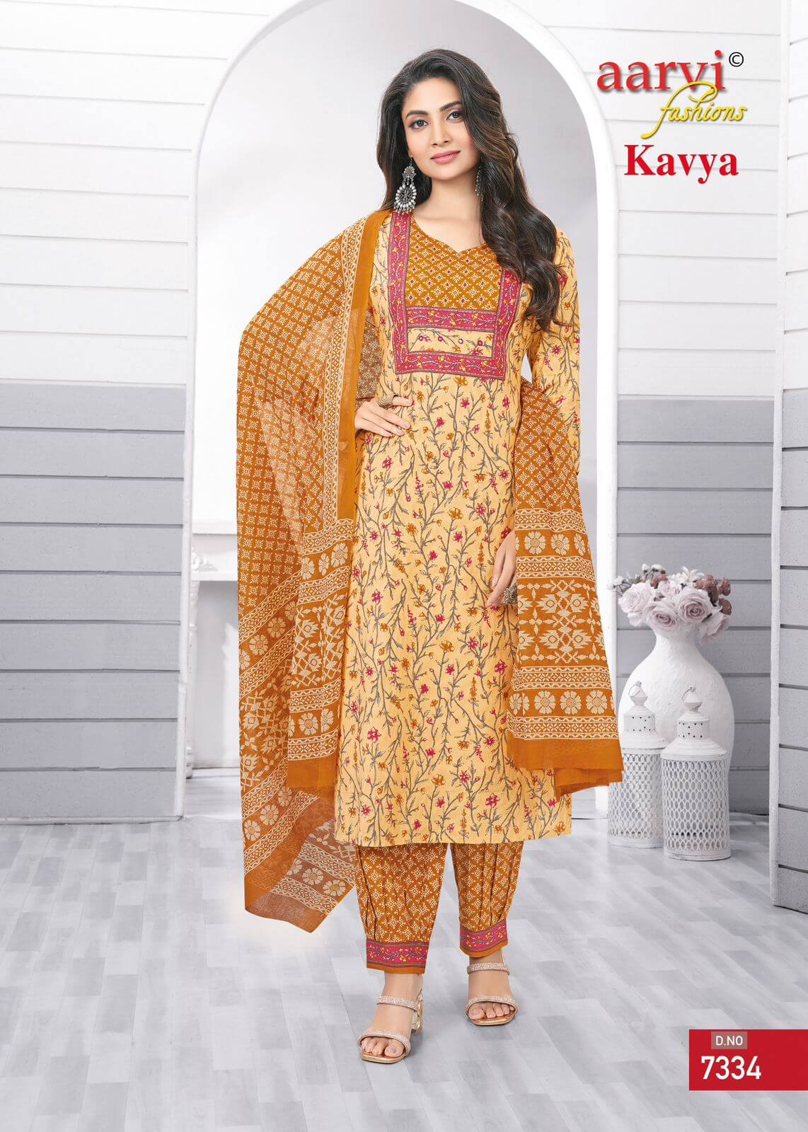 Aarvi Fashions Kavya Vol 1Cotton Salwar Kameez Catalog collection 16