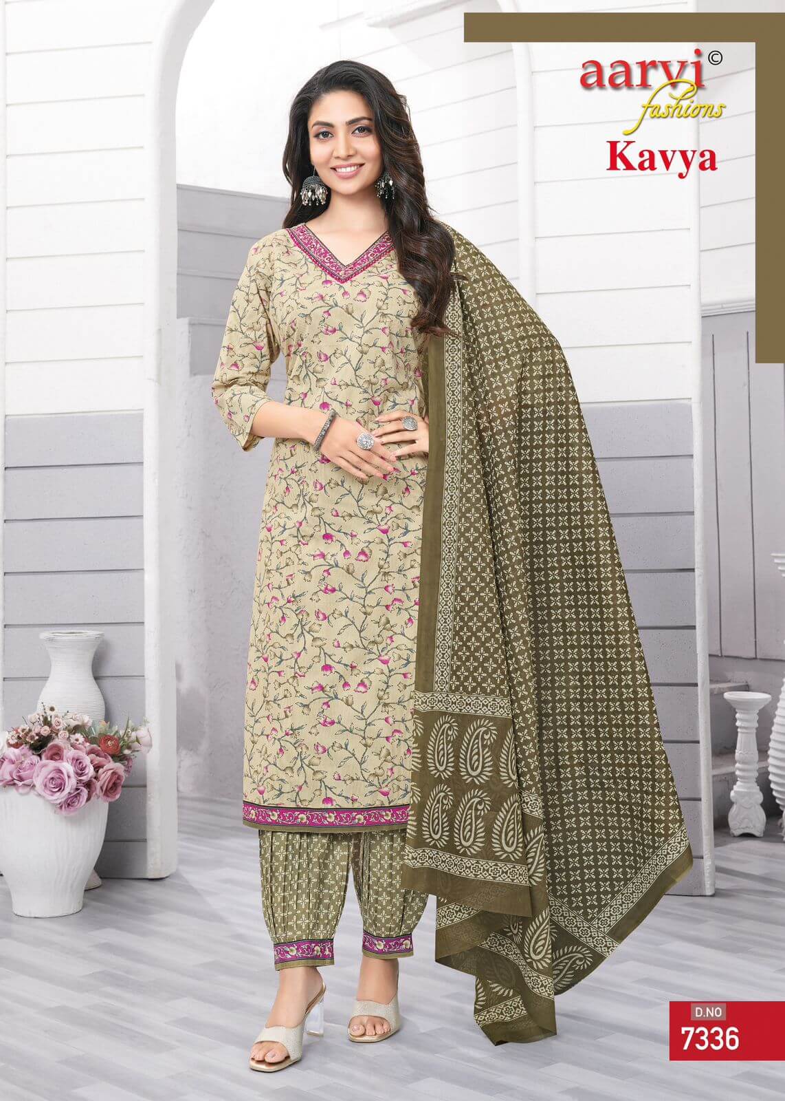 Aarvi Fashions Kavya Vol 1Cotton Salwar Kameez Catalog collection 13